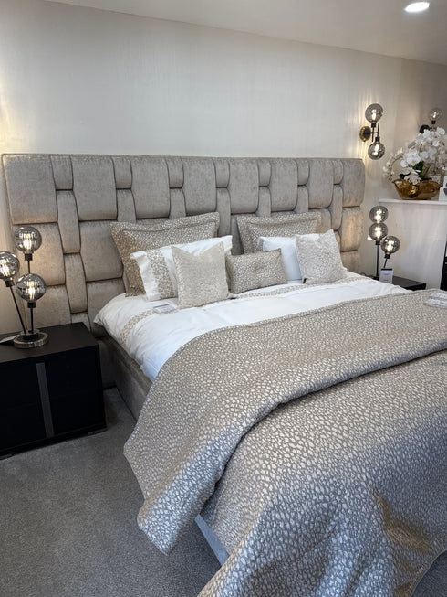 Silverstone Latte Boucle Bed